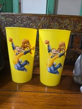 Limited Edition - Nestlé Nesquik quik Yellow Tumbler Cup Rabbit Plastic used VTG