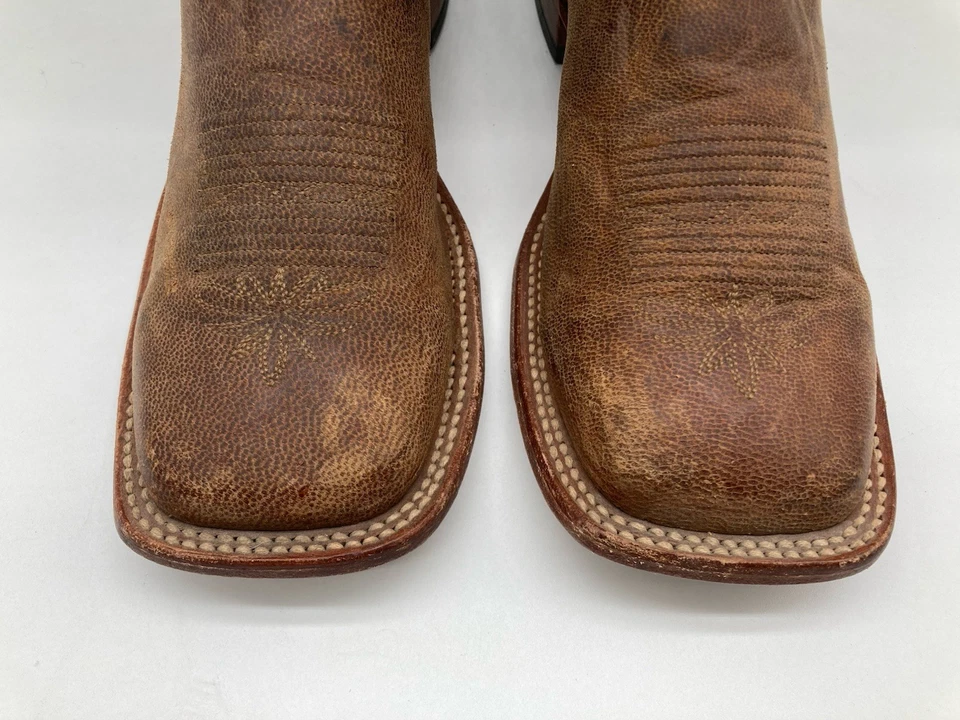 Tony Lama Estilo 7915L Cuero Verde Azulado Puntera Cuadrada Botas Envejecidas Para Mujer’s 9 1/2 B Foto 3 de 4