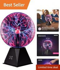 7 Inch Plasma Ball Lamp - Touch and Sound Sensitive Electric Globe with Light...
