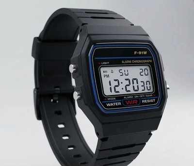 F91W Classic Digital Watch Resin Strap Stopwatch Chronograph Sport Men Watch