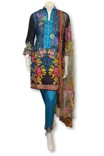 A26 Pakistani Indian Fine Design 3 Pcs Embroidered Lawn Suit