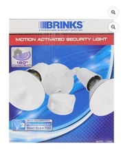 Brinks 180-Degree Motion Activated Security Light, White Finish