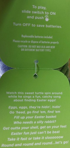 Hallmark Whirlin' Twirlin' Schildkröte singt dreht sich OSTERN Eierschale Hasenohren VIDEO - Bild 8 von 13