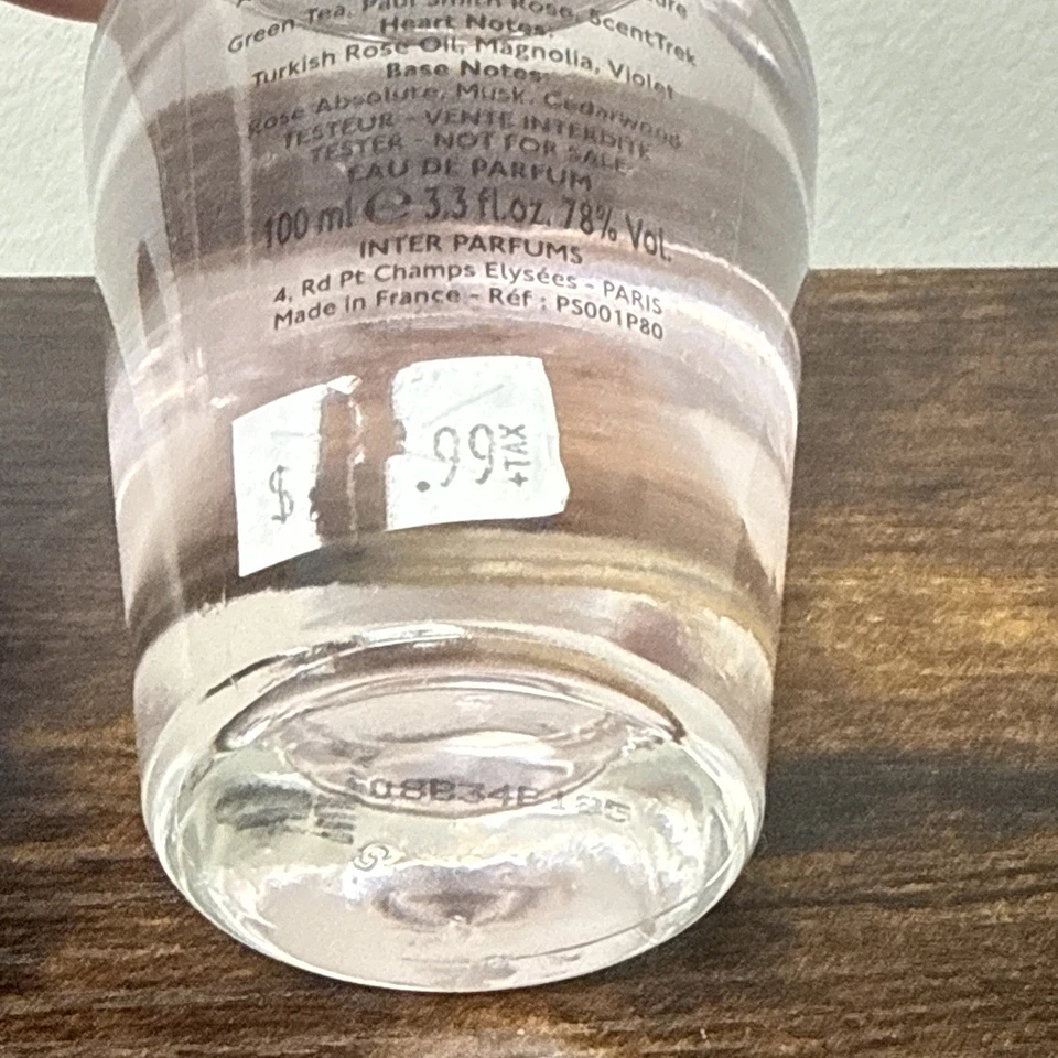 Paul Smith Rose EDP Spray 3.4 FL. OZ. Sin caja sin tapa Foto 3 de 3