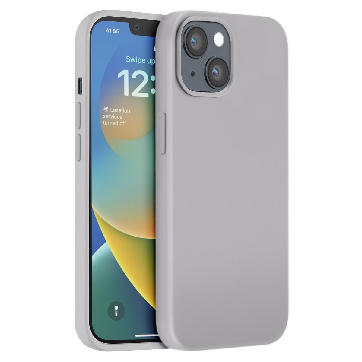 Coque iPhone 14 Moxie Color Skin en TPU souple gris protecteur