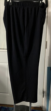 SUSAN GRAVER 3XP BLACK SLINKYLIQUID KNIT POLY SPANDEX CASUAL PANTS JA05
