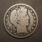 1910 **P** BARBER SILVER HALF DOLLAR ***NICE COIN!***  FREE SHIPPING! C1957