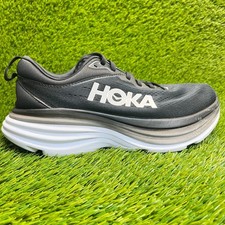 Hoka One One Bondi 8 Womens Size 8 Black White Athletic Running Shoes Sneakers
