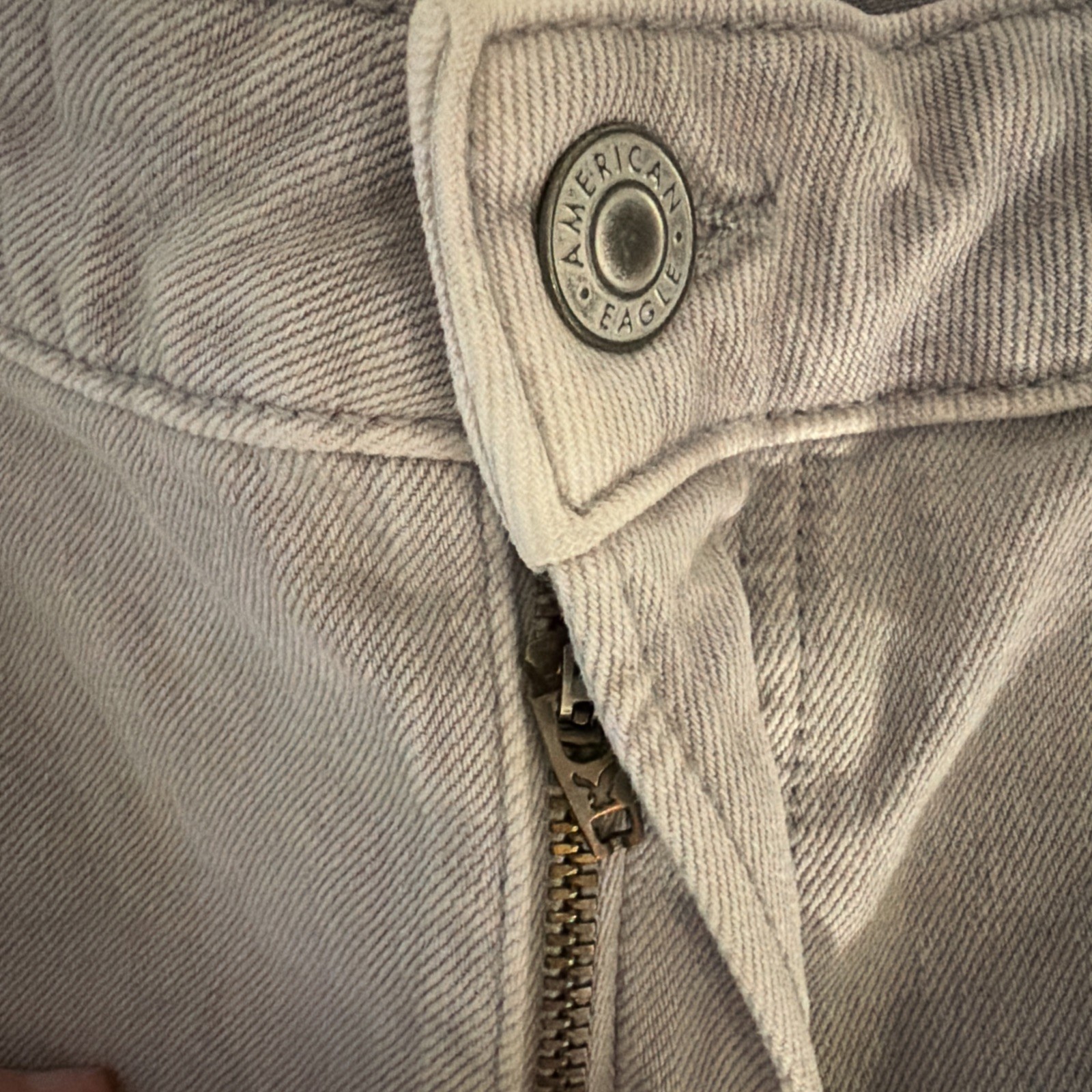 American Eagle Women's Size 12 Regular Grey Stretch Denim Jeans Real Good image 4