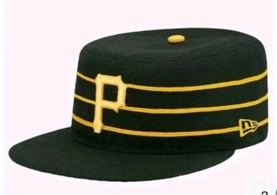 NEW PITTSBURGH PIRATES NEW ERA PILLBOX TROWBACK BLACK FORBES FIELD ERA HAT 7 1/2