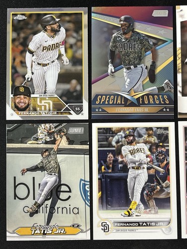 Lotto 6 carte baseball Fernando Tatis Jr. San Diego Padres inserto, cromato e altro - Foto 2 di 6