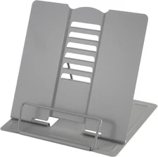 Desk Book Stand Holders for Reading Hands Free, Durable Metal Adjustable Book St