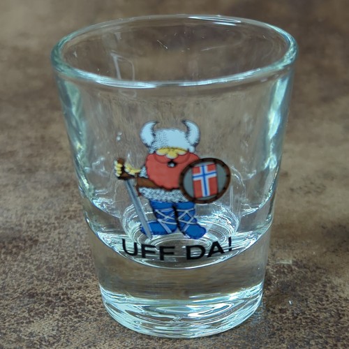 UFF DA! Viking Shot Glass Novelty Man Cave Bar Norway Norwegian eBay