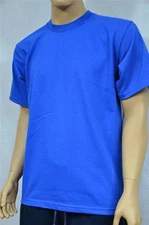 2 NEW PROCLUB S-5XLT HEAVY WEIGHT T-SHIRTS ROYAL BLUE PLAIN TEE PRO CLUB BLANK