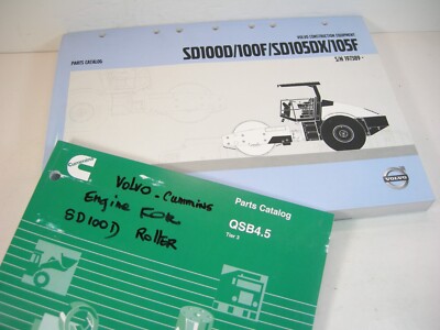 Volvo SD100D SD100F SD105DX SD105F Compactor Parts Manual Cummins QSB4.5 Engine