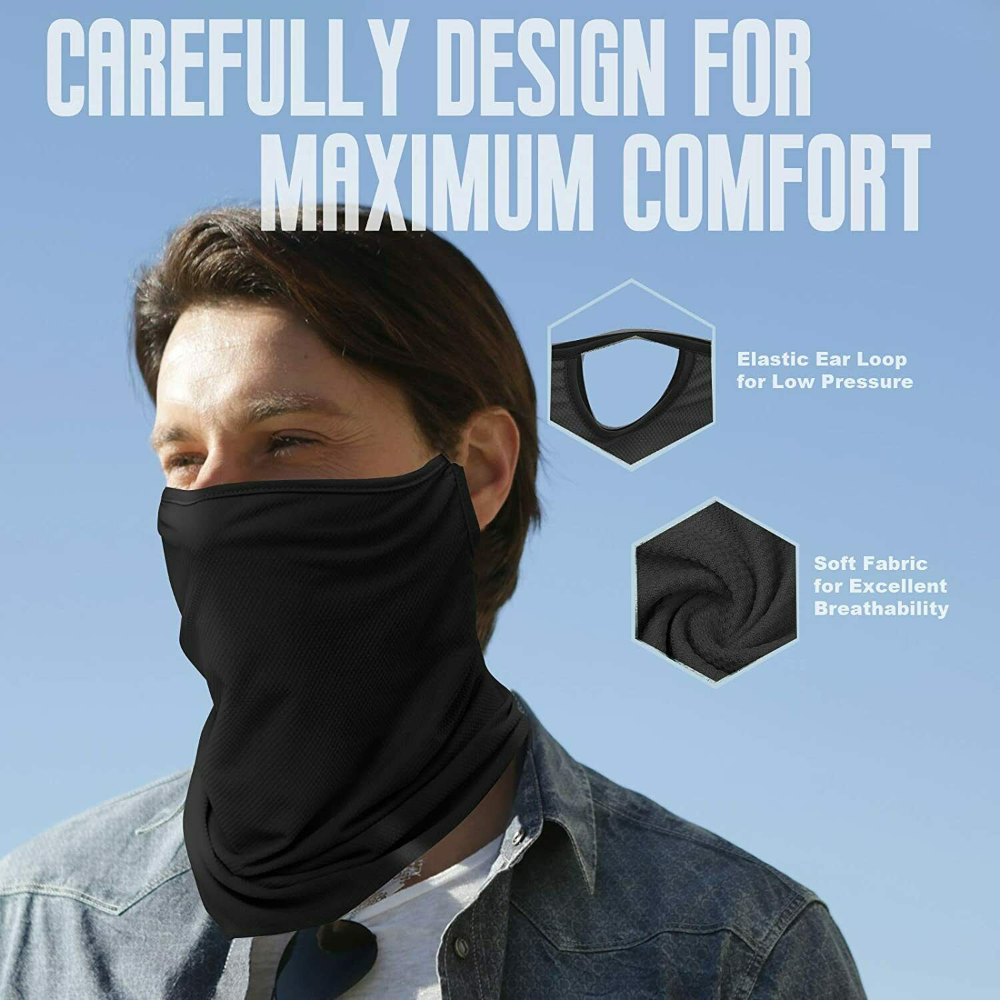 Face Mask with Ear Loops Balaclava Bandana Snood UV Protection Neck