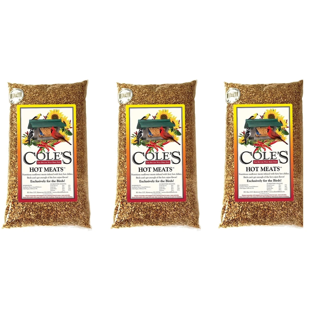 Coles Wild Bird Products Bird Seed Hot Meats 10 lbs 3 Pack eBay