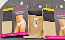 2 Thong Maidenform L /7 Inspirations Black Nude Stretch New No Lines SET OF 3