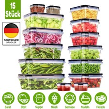 15 Stk Vorratsdosen Set Aufbewahrungsboxen mit Deckel Luftdicht Frischhaltedosen
