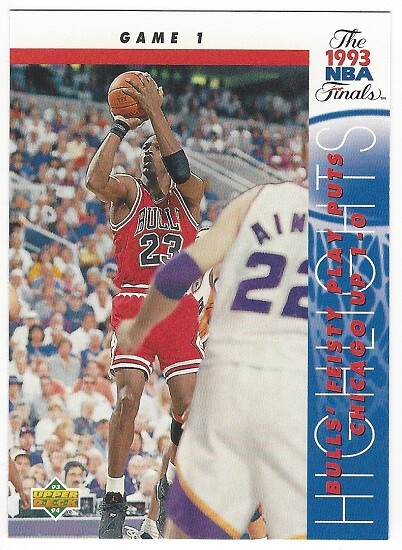 1993-94 UPPER DECK BASKETBALL #198 MICHAEL JORDAN NBA FINALS - NEAR MINT+