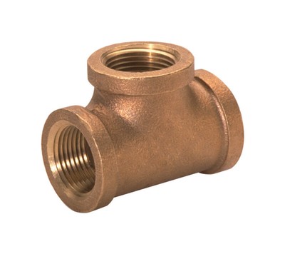 JMF 4535290 Lead-Free Brass Tee 2 x 2 x 2 FPT Dia. in. for Copper Pipe