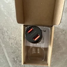 Wishinkle  36W Metal Car Charger Adapter Dual USB