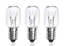 3 x 15w Replacement bulbs for Himalayan rock salt lamps Small Edison Screw SES