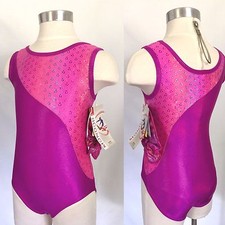 MONDOR Metallic Print Gymnastics Tank Leotard, Pink Planet PT , NWT