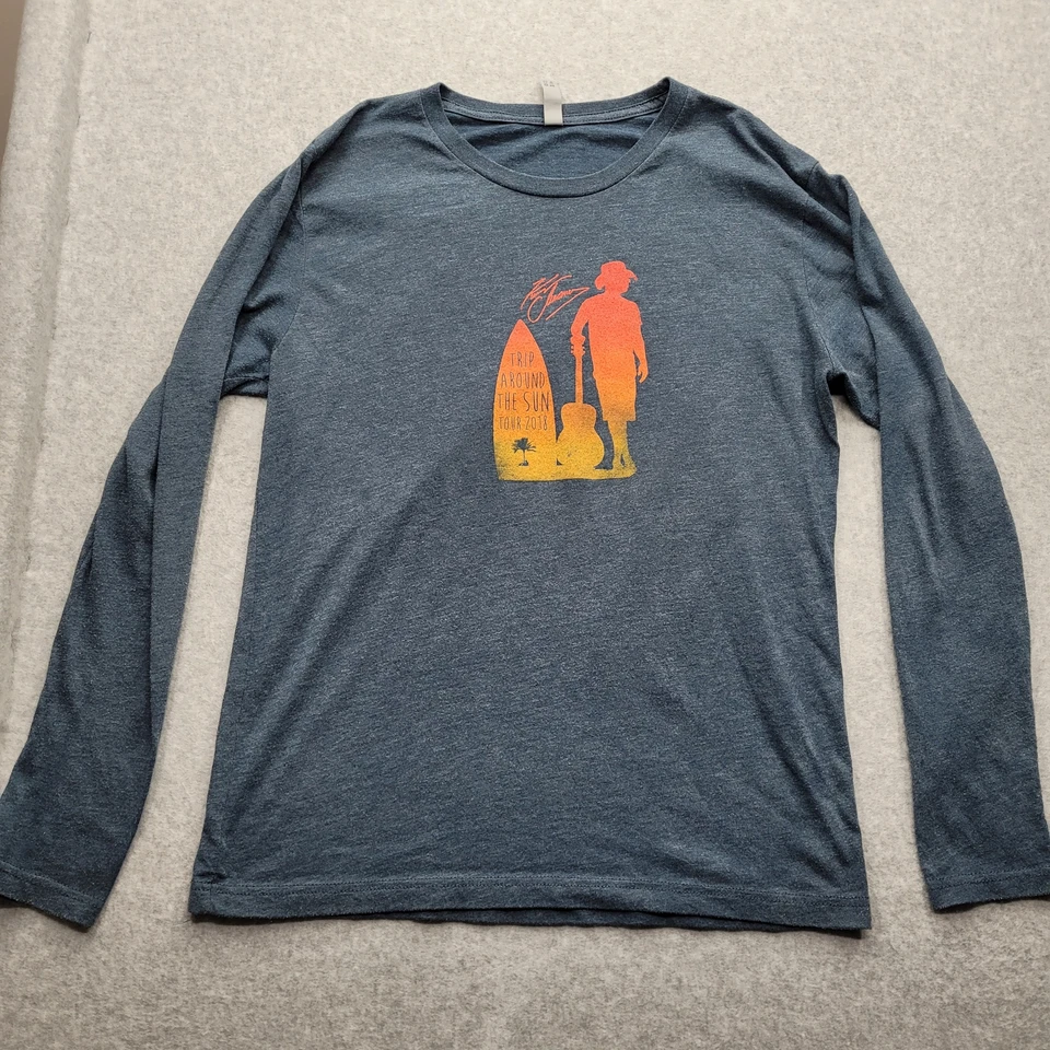 Camisa de manga larga gris grande Trip Around the Sun Tour 2018 Next Level para hombre Foto 4 de 4