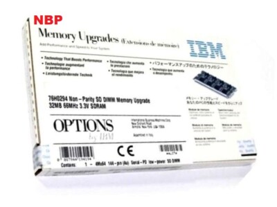 New OEM Genuine IBM 32MB 144 Pin 66MHz 3.3V SoDimm Memory 76H0294  