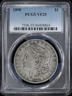 1890-P $1 Morgan Silver Dollar PCGS VF 25