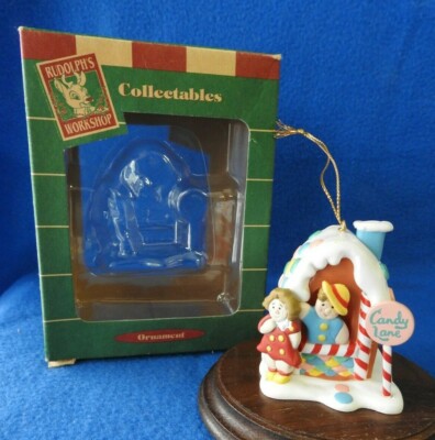 Montgomery Ward Rudolph's Workshop Ornament Candy Lane Ginger Bread House