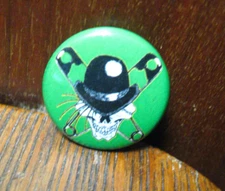 Tattoo Art Skeleton Cat Lapel Pin Button - Metal Derby Hat Safety Pins Gothic