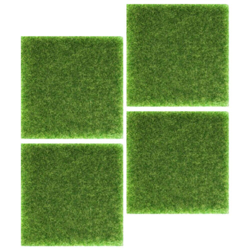 4Pcs Garden Lawn Artificial Grass Simulation Green Turf Balcony