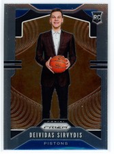 Deividas Sirvydis 2019-20 Panini Prizm Base RC #298 Rookie Detroit Pistons