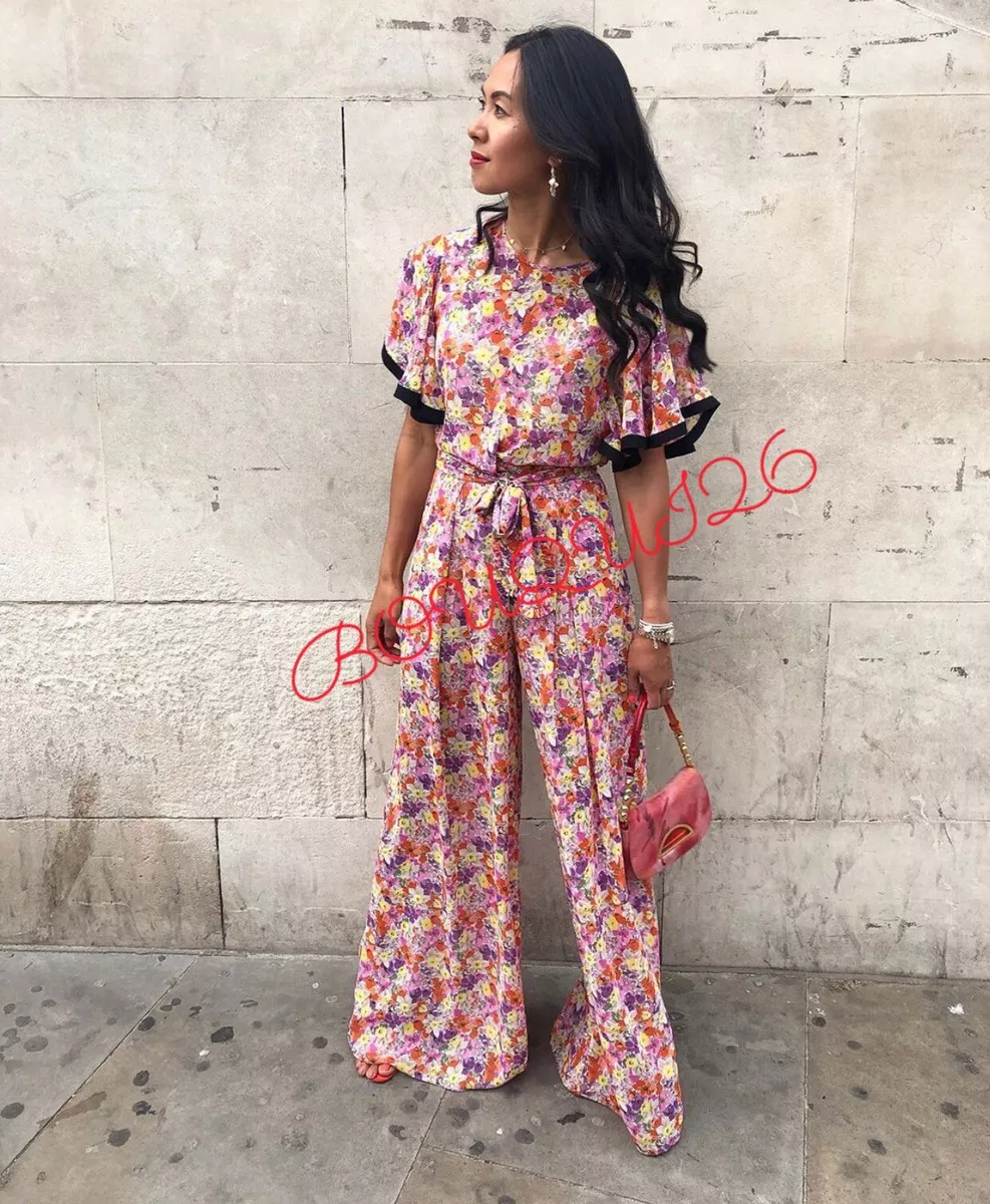 Zara floral wide leg clearance pants