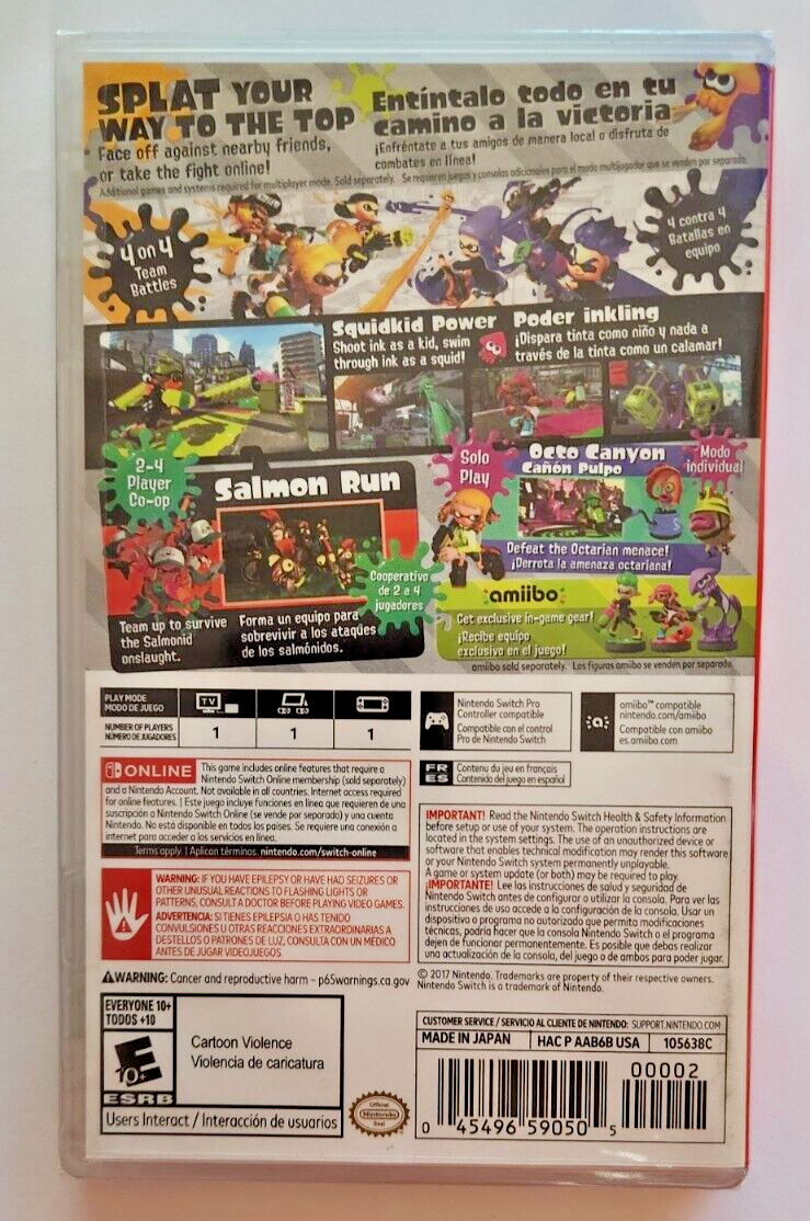 Splatoon 2 & 3 Nintendo Switch Bundle (2017 Multiplayer Shooter