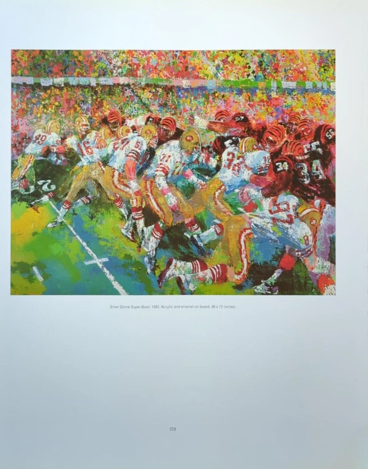 LeRoy Neiman PLATA CÚPULA SUPER BOWL Fútbol Vintage Arte Impresión Bookplate 228 Foto 2 de 4