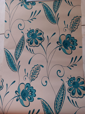 2 x Rollen Laura Ashley Tapete Carolina Teal Vintage