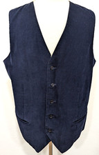 Vtg 70s LEVI'S PANATELA Wildfire Men's Corduroy Vest ROCKABILLY Navy XL VEUC  