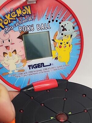 Vintage Tiger Electronics 1999 Pokemon POKE BALL Handheld LCD Game