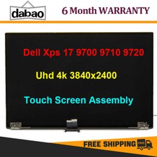 17.0" Dell XPS 17 9710 UHD 3840x2400 LCD Touch Screen Assembly Display Complete