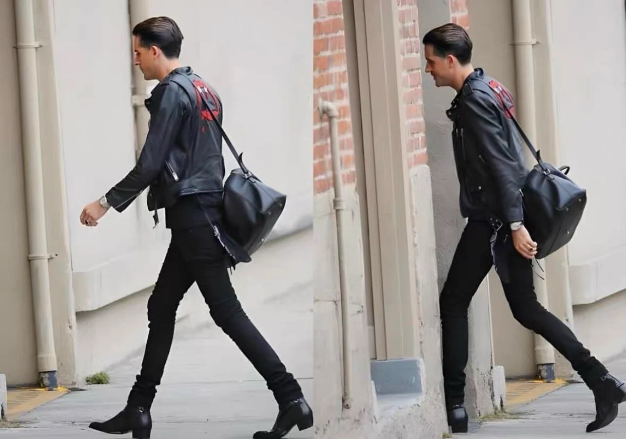 Giacca da motociclista Saint Laurent Bloodluster in pelle 46