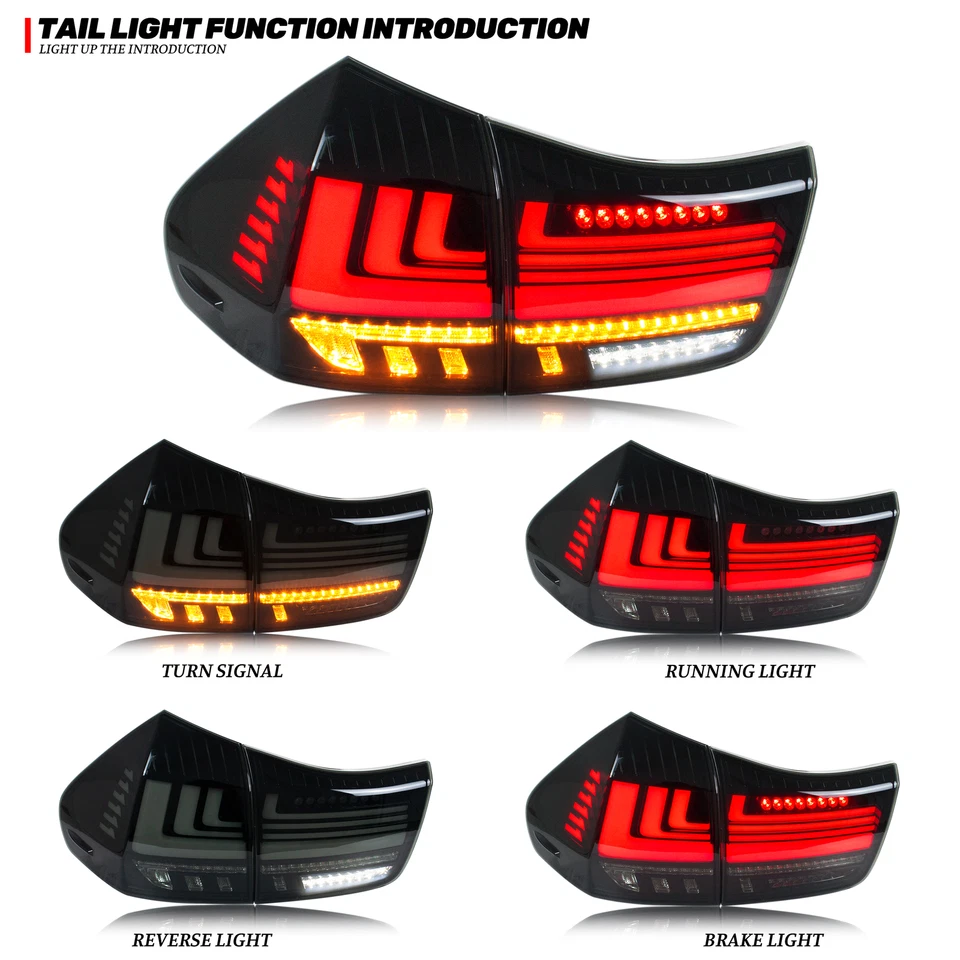 Luces traseras LED secuenciales para Lexus RX330 RX350 RX400h 2004-2009 luces traseras Foto 4 de 4