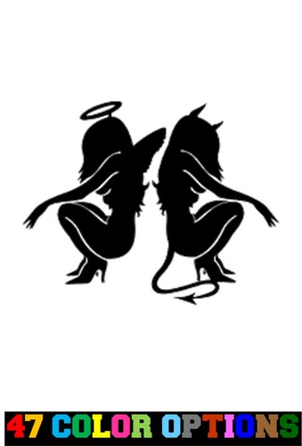 PAIR) Trucker Mud Flap Angel VINYL STICKER DECAL SILHOUETTE - Foto 9