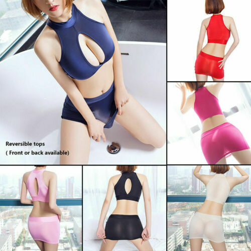 Sexy Mini Falda Vestido Corto Top Busto Lencería Prendas para club nocturno ceñido al cuerpo Micro Mujeres - Imagen 1 de 18