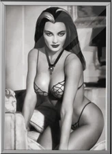 Lily Munster Cobweb Bikini Poster Yvonne De Carlo