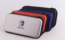 Nintendo Switch Carrying Case Portable Travel Protective Hard Bag w Logo Silver