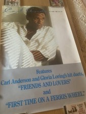 Carl Anderson 1986 Self-titled Promo Poster Gloria Loring “Friends And Lovers”