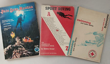 Lot of 3 Diving Books: PADI Diver Manual 1982 , Sport Diving Swim Safety PB